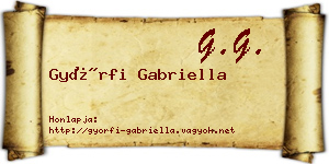 Győrfi Gabriella névjegykártya
